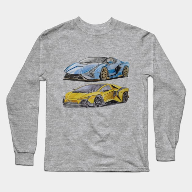 Sport cars Long Sleeve T-Shirt by An.D.L.